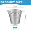 PATIKIL X Small Metal Buckets with Pack of 12 Mini Galvanized Buckets for Party Silver 2.7" 2.3" Handles, Crafts, Favors, Decorations,