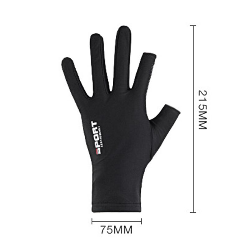 Ice Silk Half-finger Biking Gloves for Men and Women Outdoor Use Athletic Fitness Driving Fishing High-elastic Comfortable Gloves