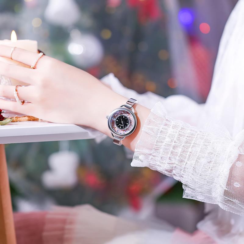 

Компактные женские часы Gypsophila, маленькие ароматные часы-браслет в стиле Ins, кварцевые часы, водонепроницаемые часы