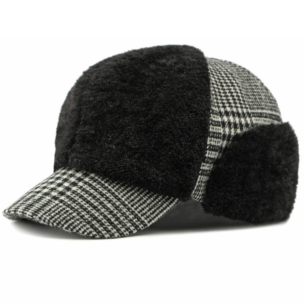 HT4543 Autumn Winter Hat Caps for Men Women Cute Fleece Fur Baseball Cap Thick Warm Trapper Earflap Cap Male Female Russian Hat