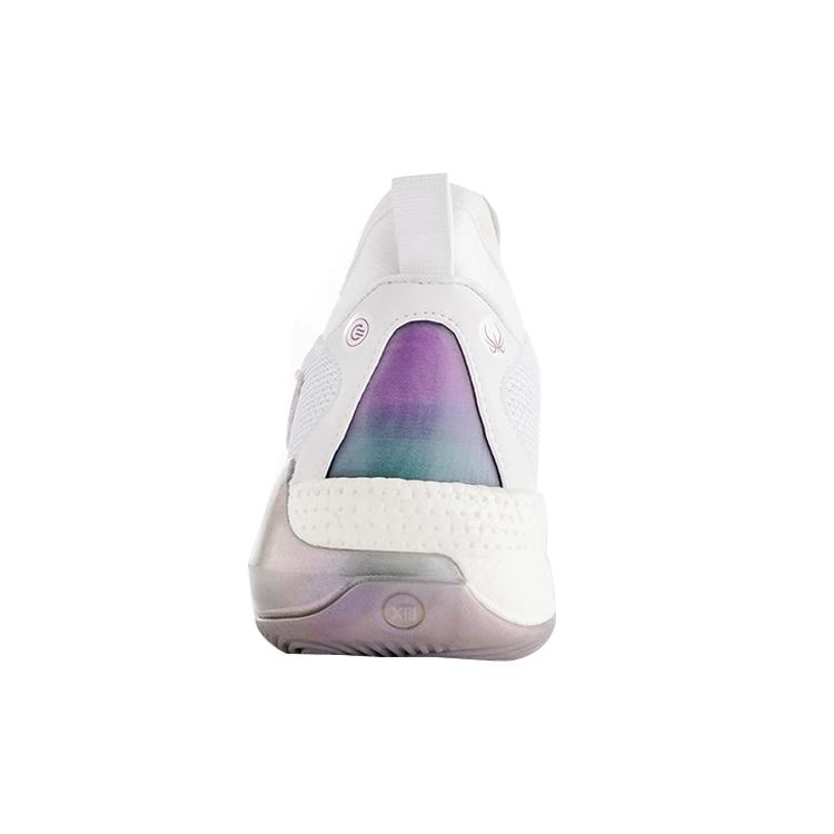 New LINING YuShuai 13 Basketball Shoes Men Low Top Standard White/Roman Purple ABAQ013-8