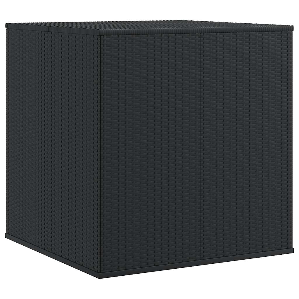 Garden Cushion Box PE Rattan 100 x 97.5 x 104 cm Black