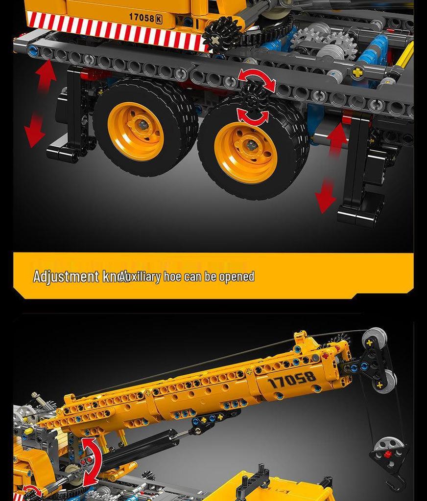 Yuxing Mechanical Crane Building Blocks Kit - Children's Educational Toy Model for Boys