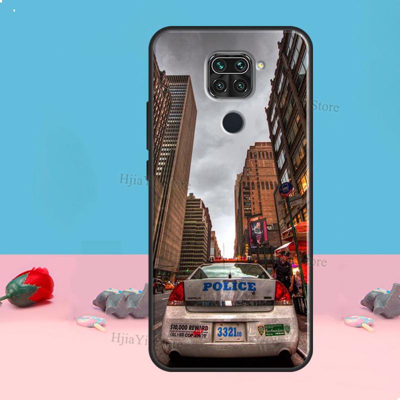 Police Car Case For Redmi Note 8 9 10 11 12 Pro Plus 10S 11S 12S Cover For Redmi 9C 10A 10C 12C Coque