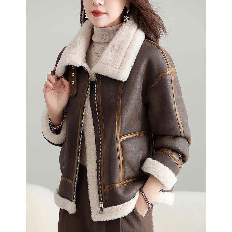 Kaiser Women's Shearling Blend Colorblock Coat