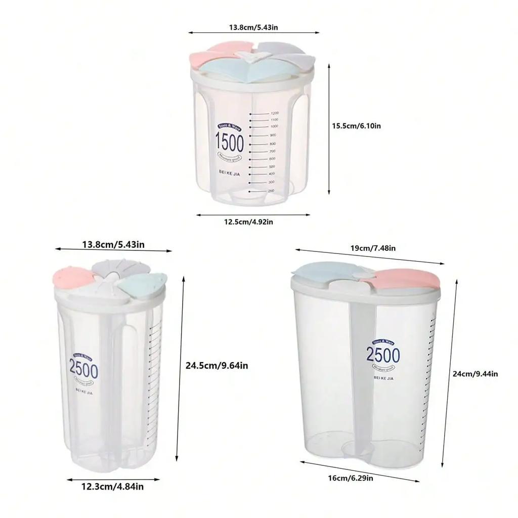 Aufbewahrungsbox für die Küche, transparent, für Getreide, Reis, Getreide, separater Spender, Organizer, Küchenbehälter, feuchtigkeitsbeständig, versiegelte Dosen