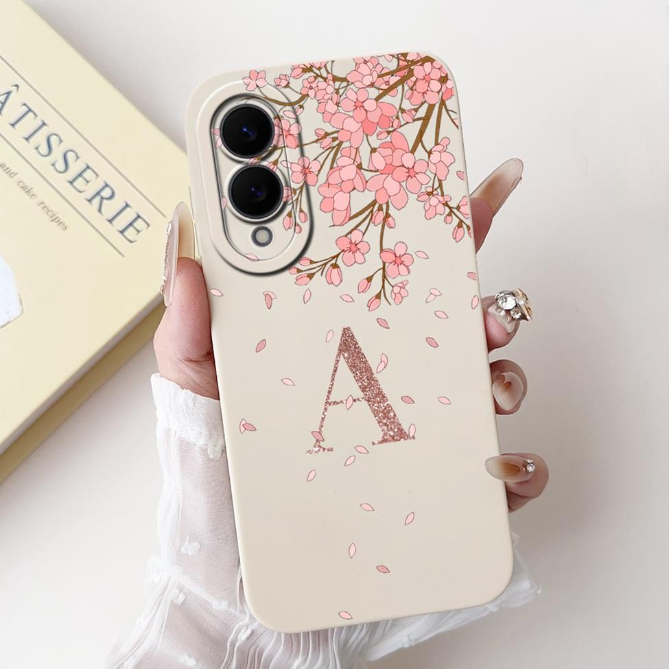 For Samsung Galaxy S25 Edge Case Cover Simple Fashion Letters Luxury Crown Flowers Painted Silicone Phone Case S937U S937B S9370