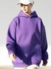 Women's Solid Long Sleeve Pocket Hoodie Sweatshirt Casual Loose Sportswear