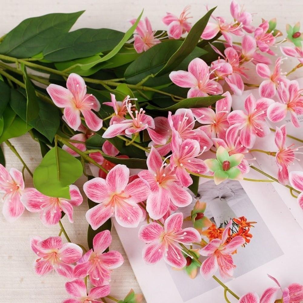 98cm 38.58in Artificial Jasmine Flower Branch Plastic Fake Flowers Wedding Decor