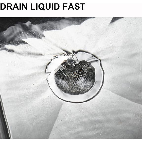 Kitchen Sink Strainer Stainless Steel, LASSHSWA Kitchen Sink Drain Strainer, Sink Strainers for Kitchen Sinks with Large Wide Rim 4.5" Diameter (2