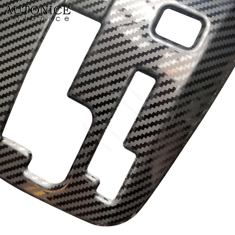 Carbon Fiber Color Steel Gear Panel Decorator Cover Fit for Isuzu D-MAX Mu-X DMAX MuX RHD 2015 2016 2017 2018