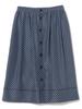 Beams Boy Women's Dotted Front Open Skirt, Navy, One Size, 13270128803