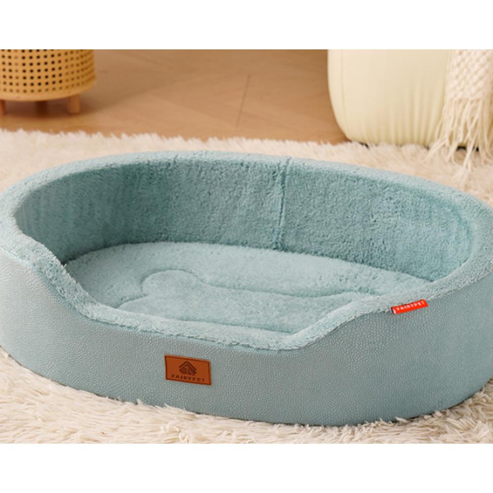 Washable Oval Shape Fashion Winter Cat Bed Cave Dog Bed with Sides Polyester Non-Slip Orthopedic for Medium Animals