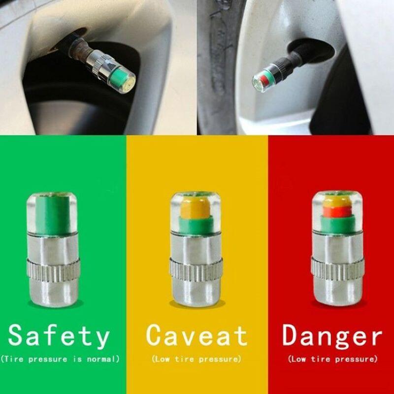 4 stücke Auto Reifendruckmesser Anzeige Alarm Monitor Ventil Kappe Sensor Reifendruck Monitor Erkennung