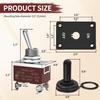 Toggle Switch Waterproof ON/Off DPST 4 Pin 30A 12V DC 20A 120V AC Toggle Rocker Switch 2 Way with Mounting Panel Cover for Marine Boat Car Truck