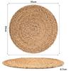 Round Woven Placemats Natural Straw Braided Rattan Placemats Heat Resistant Boho Place Mats For Dining Table JT314