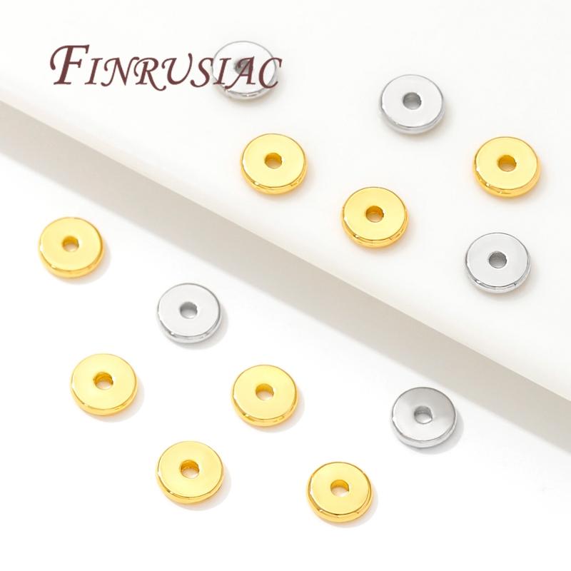 3mm 4mm 5mm 6mm Spacer Beads 18K Real Gold Plated Separators For Beads Accessories For Jewelry,Beads For Bracelets