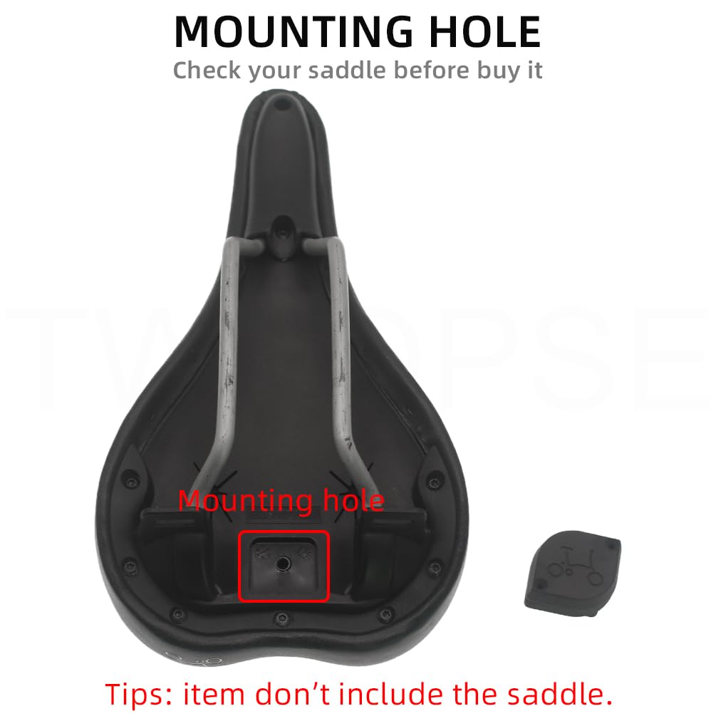 TWTOPSE Bicycle Saddle Mount Rack for Brompton Airtag, 3D Printed Nylon Underseat Hidden Bracket, Black
