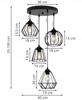 BLACK WIRE HANGING LAMP LOFT CHANDELIER MIX