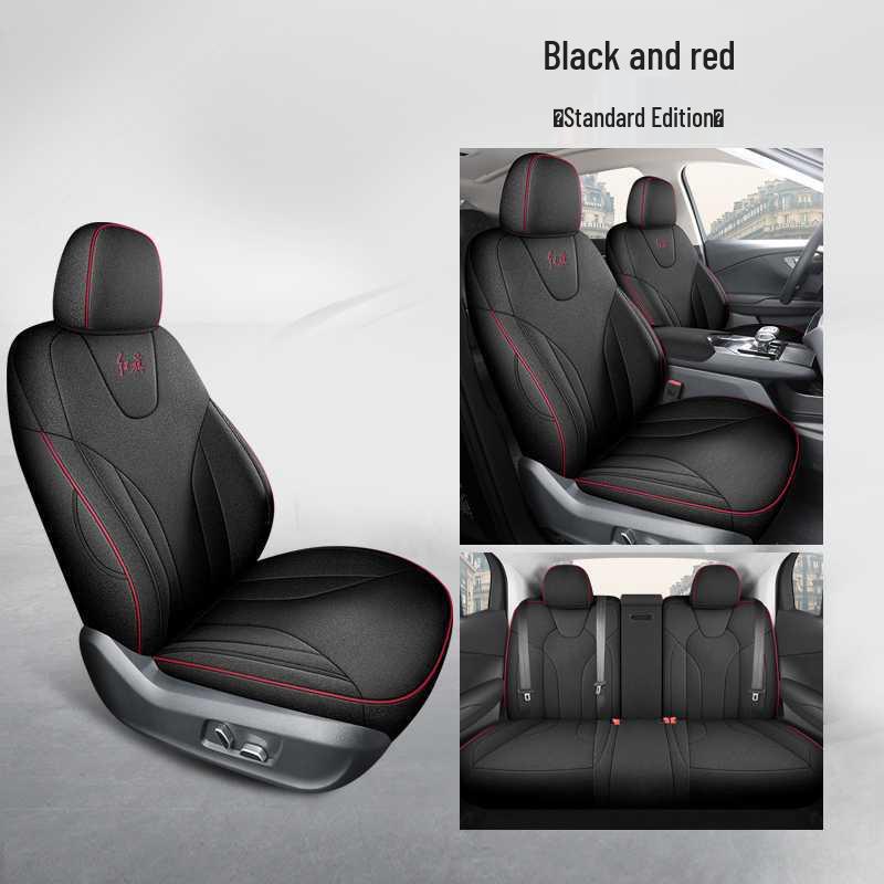 Всесезонные льняные чехлы на сиденья для Hongqi EQM5 Travel Edition EV Note Model Year