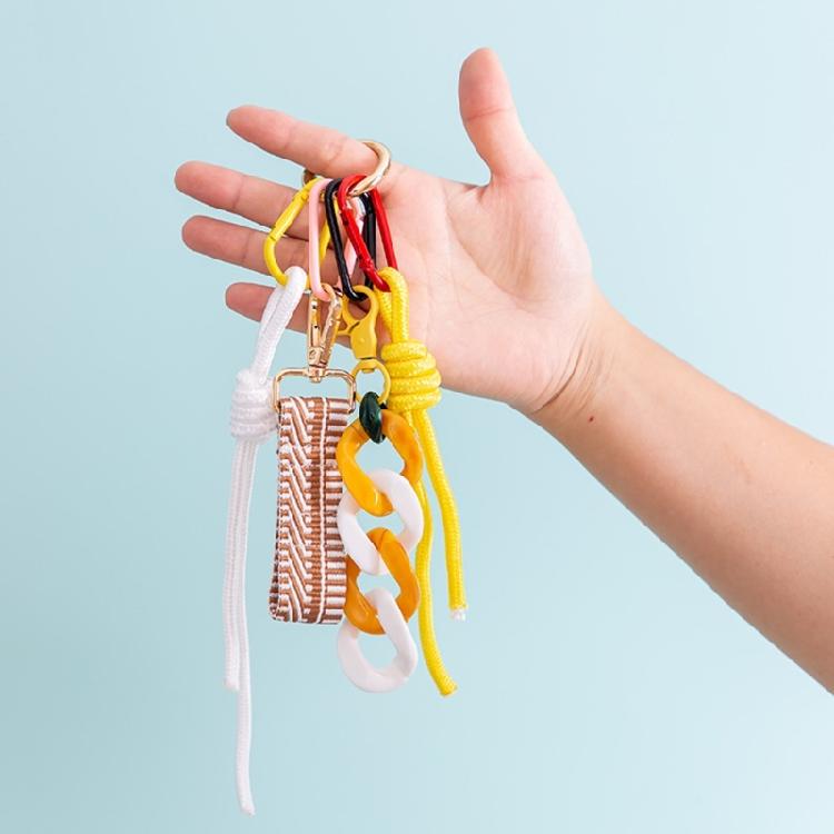 Woven Nylon Cord Phone Chain Elegant Key Bracelet for Stylish Women Braided Hanging Rope Handmade Bag Charm Accessory