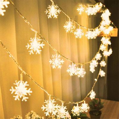 10M 80LED Boże Narodzenie Śnieżynka Łańcuch świetlny Dekoracje Zimowy wystrój bajki
