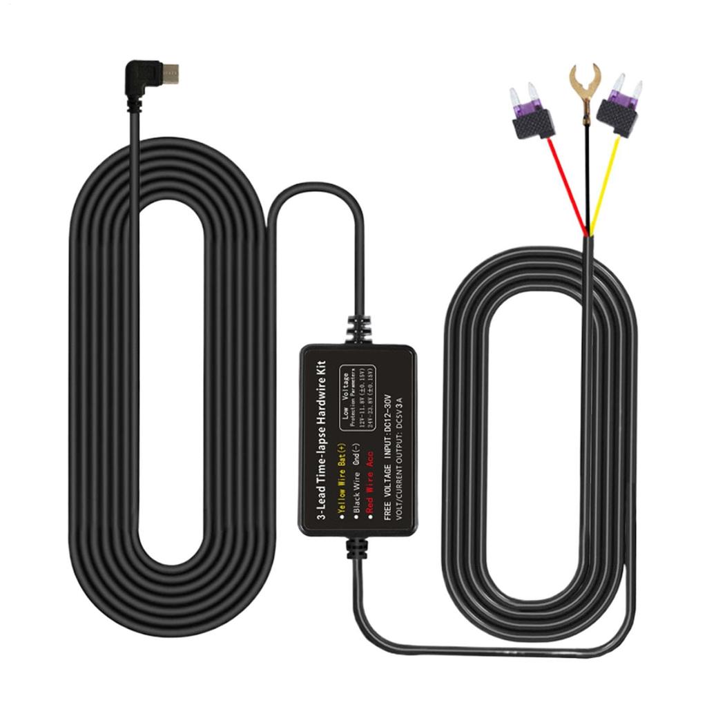 Dashboard Camera Hard Wire Kit, Low Voltage Protection Hardware Kit