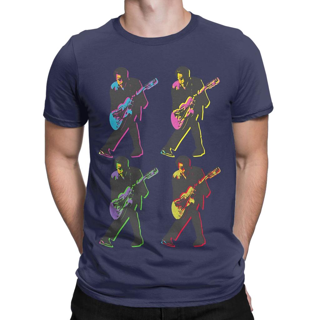 Chuck Berry Rocknroll Guitar Hero Graphic Funny 100 Cotton Tshirt Chuck Berry Tops Tees For Unisex