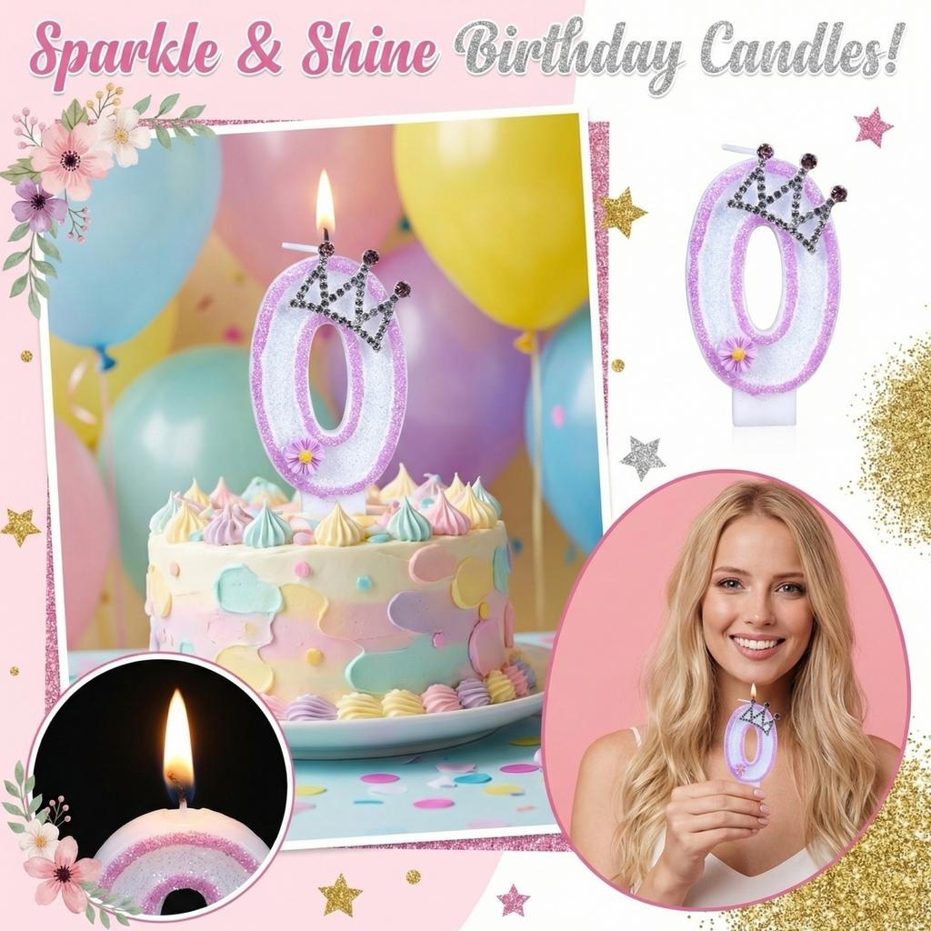 Fashion Cartoon Creative Birthday Candles Party Digital Candles