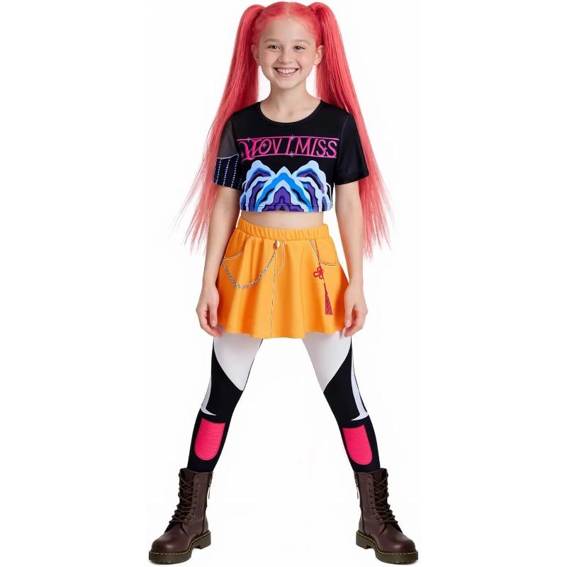 Kpop Mira Party Dívčí Kostým Cosplay Oblečení Top Kalhoty Dětské Halloweenské Kostýmy Oblečení pro Hraní Rolí Zpěváka