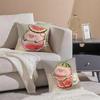 Cute Pig Summer Surprise Cushion Cover Throw Pillow Cover Hidden Button Durable Polyester Chair Cushion