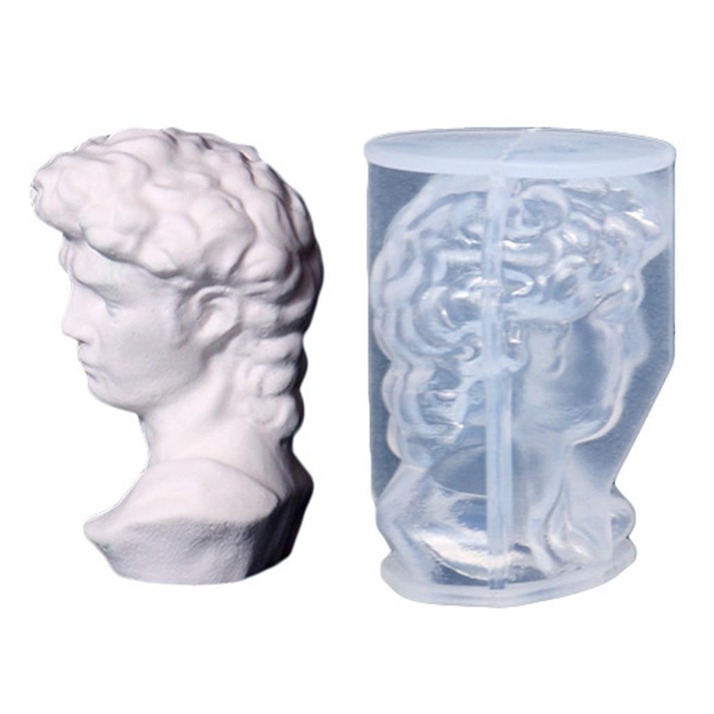 Sculpture-shape Silicone Mold Reusable Clay Mold for Epoxy Resin Casting Making Pillar Candle Resin Ornaments DIY Crafts