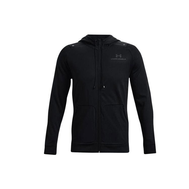 Мужские куртки Under Armour RUSH Черные С капюшоном Умеренные Другие 1367770-001 S