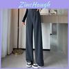 Womens High Waist Loose Wide Leg Pants With Elastic Fabric For Casual Streetwear