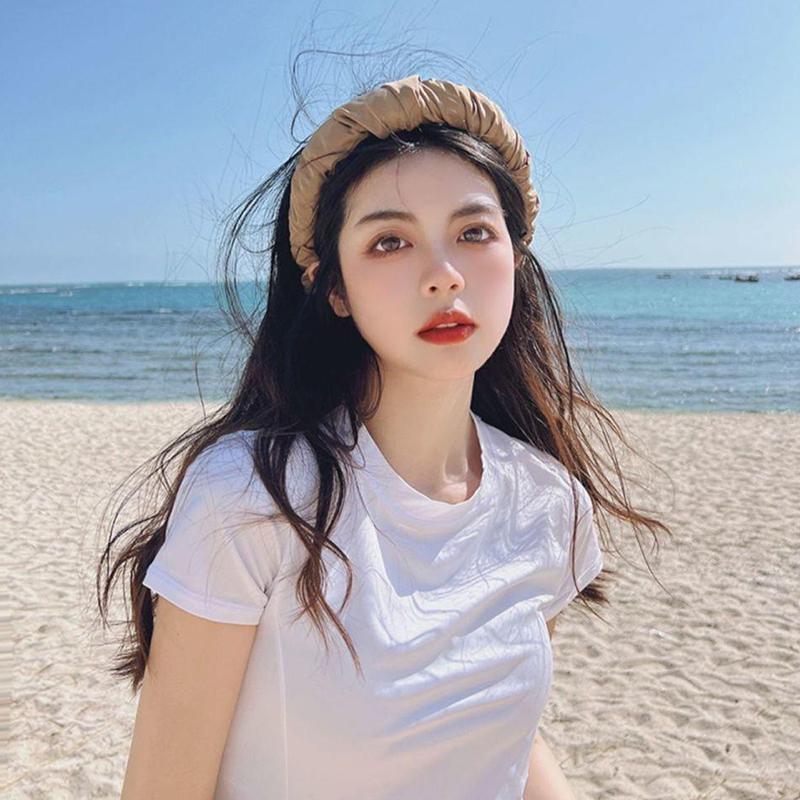 1PC Sunshade Hat Fashion Empty Top Hat Foldable Women Dual Use Big Brim Summer UV Protection Hair Hoop