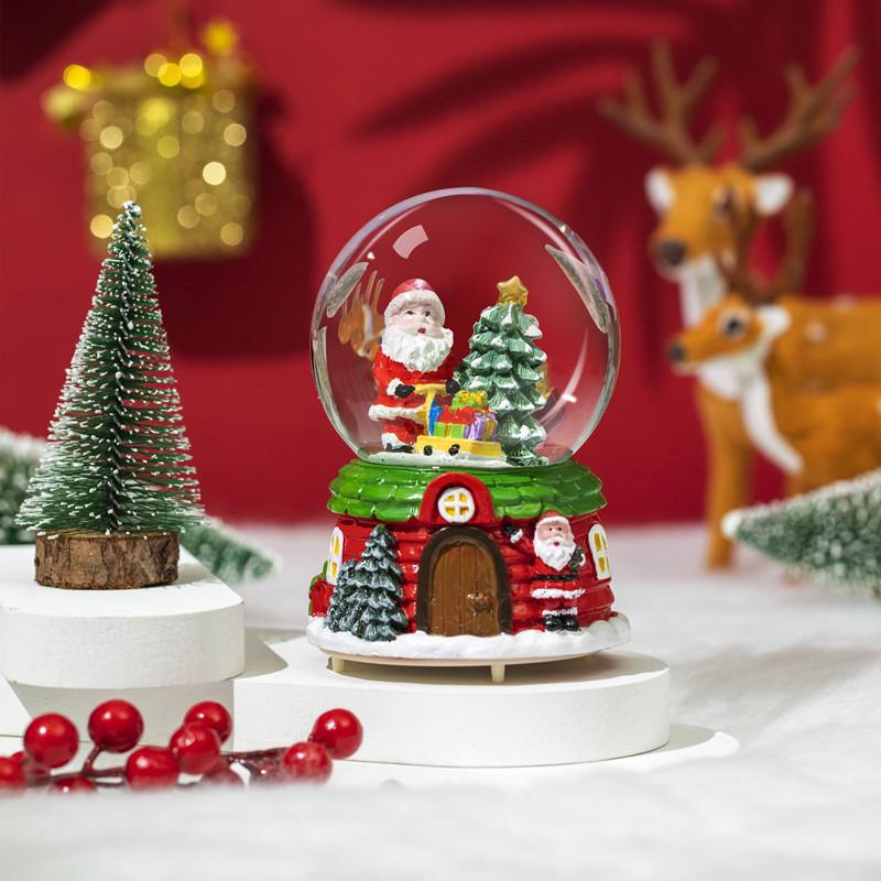 Christmas New Arrival Luminous Snowman Crystal Ball Glass Ornament, Christmas Eve Gift for Kids