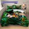 3Pcs Tiger Print Printed Bedding Set, Breathable And Soft, Machine Washable, Christmas Gift, Suitable for Bedroom Decoration, 15143