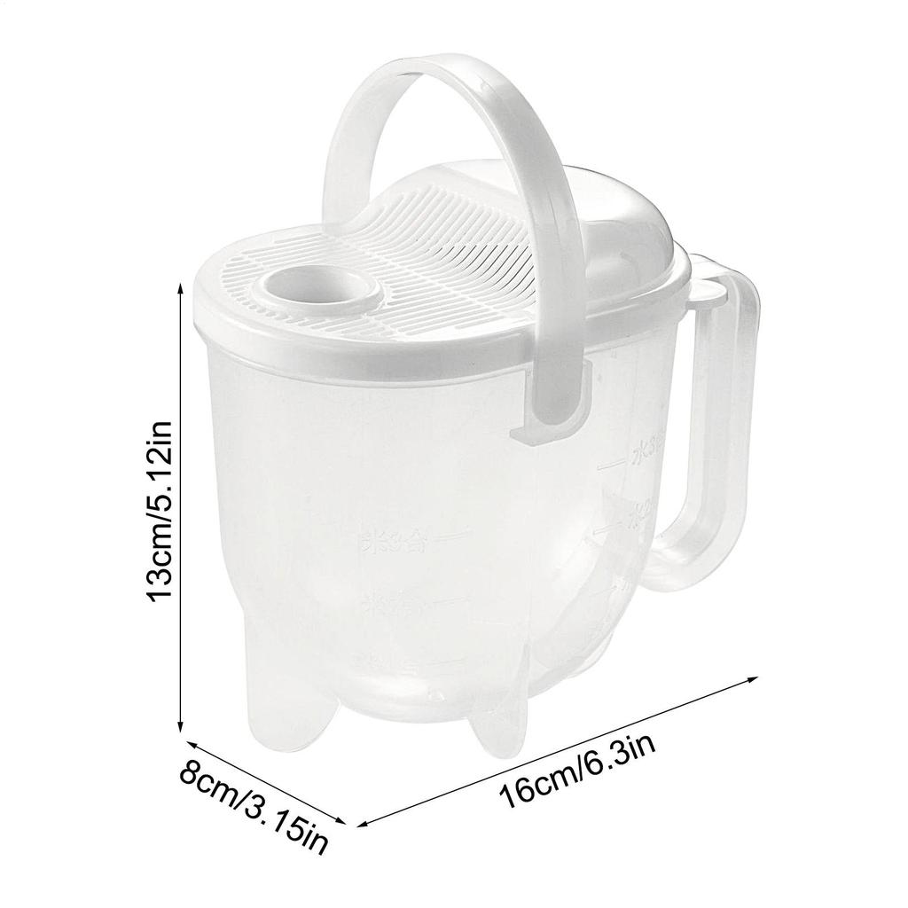 1PC Rice Washing Automatic Device Multifunction Quick-Clean Grain Washer Machine with Secure Latch Efficient Colander Kitchen
