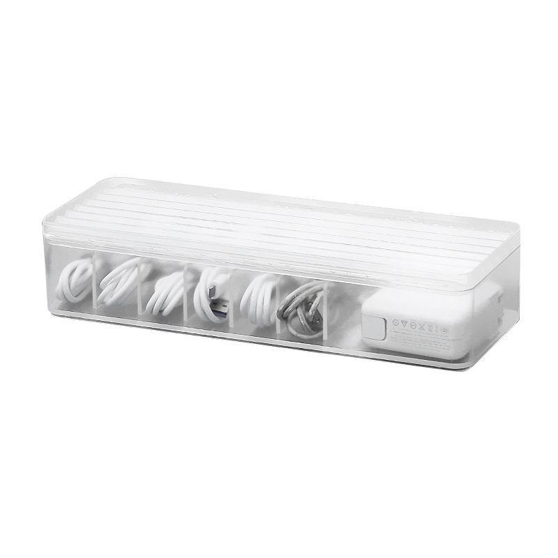 Cable Storage Box Colorful Plastic Data Line Storage Container Desk Stationery Makeup Organizer Key Jewelry Box Office Holder
