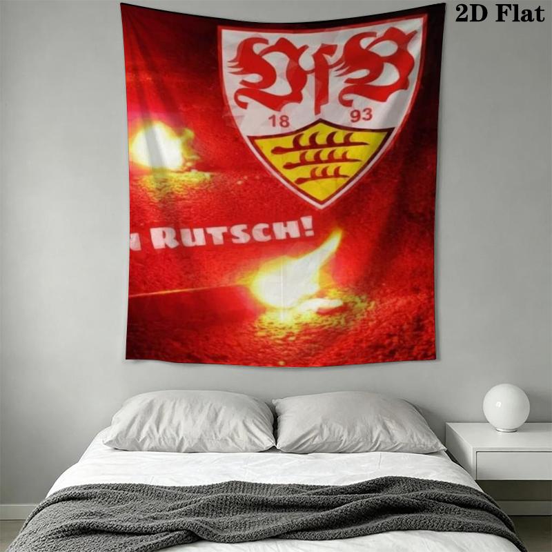 VfB Stuttgart Wall Tapestry Aesthetic Wall Hanging Printed Fabric Blanket Decorative Tapestries for Bedroom Living Room Home Decor