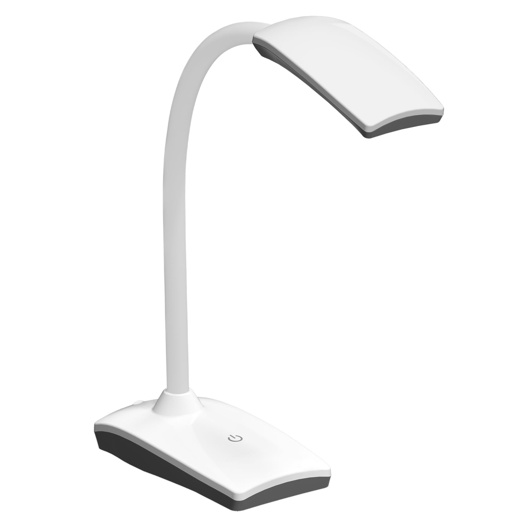 

LUTW Настольная светодиодная лампа на подставке, энергосберегающая, с питанием от USB, 3 уровня затемнения, яркая настольная лампа, дневной белый свет, 5 Вт, 450 лм, регулировка яркости, гибкий кронштейн белый