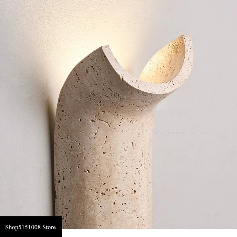Middle Ancient Tunnel Stone Wall Lamp LED Home Decor Living Room Bedroom Retro Wall Art Panel Luxury Staircase Stone Wall Light