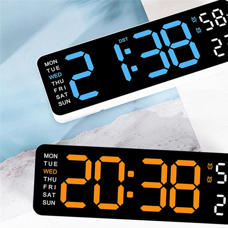 A95I-Rectangular Large Font Electronic Clock, Multi-Function With Alarm, Can Hang Or Stand In Any Space