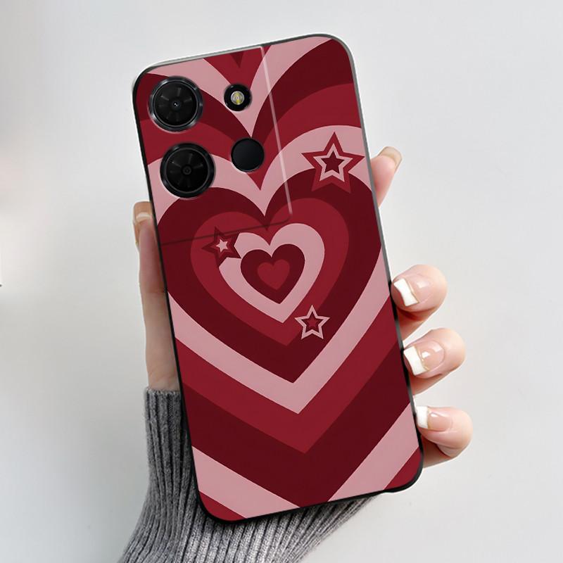 For TCL 503 K33 T513Z K32 T513W Case Luxury Cute Love Rabbit Funny Black Matte Soft Silicone Back Cover Shockproof Phone Case