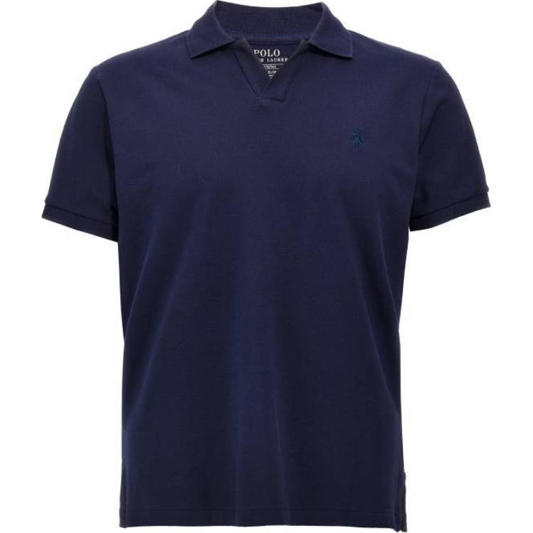 

Polo Ralph Lauren Однотонная футболка-поло с вышивкой логотипа бренда, с коротким рукавом, мужские топы, синий 710968951-001 S