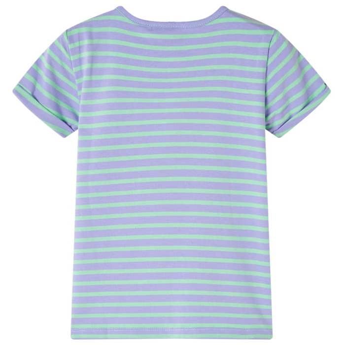 Kids' T-shirt Design with Bright Mint Stripes 92/104/116/128/140