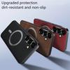 Retro Leather Magnetic Phone Cases For Samsung Galaxy S25 Ultra S22 S23FE S24 Plus Metal Camera Protection Shockproof Hard Cover