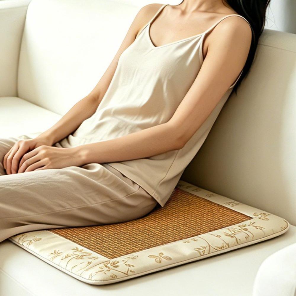 Breathable Rattan Weaving Seat Cushion Thickened Chair Pad Simple Modern Tatami Pad  Office