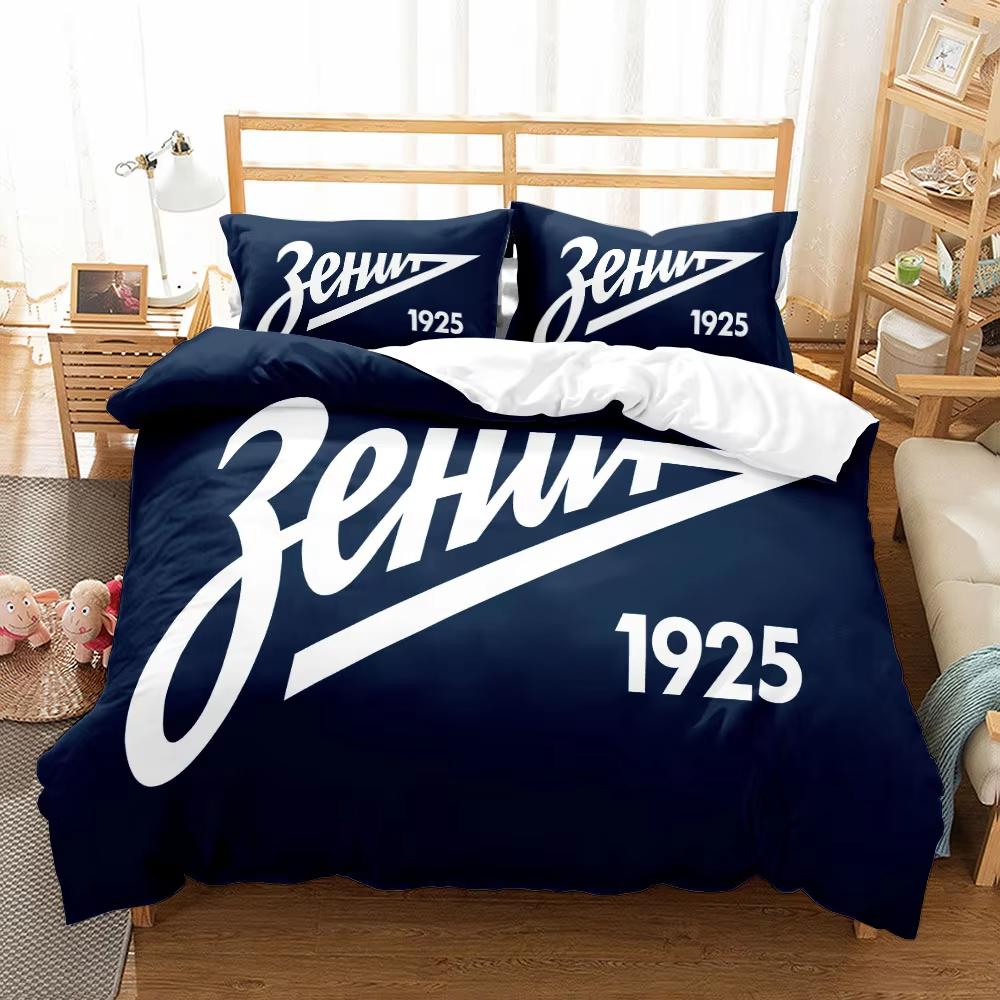Football FC Zenit Saint Petersburg Bedding Set Boys Girls Twin Queen Size Duvet Cover Pillowcase Bed Kids Adult Home Textiles