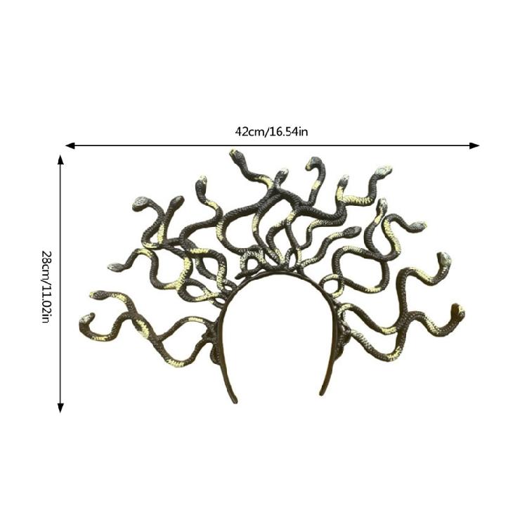 Trendiges Damen-Haarband mit Schlangenmuster – modisches Accessoire für Halloween-Kostüme